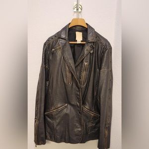 Vintage Diesel motorcycle jacket 100% leather